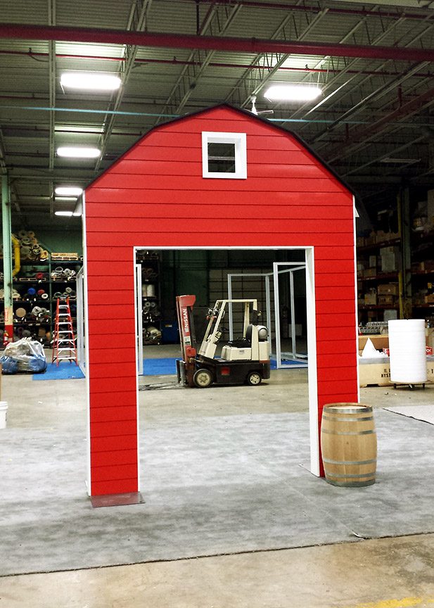 12' tall barn in production
