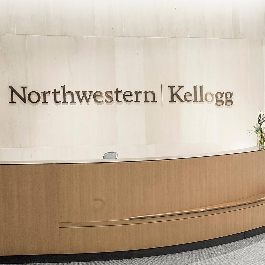 Northwestern Kellogg sign