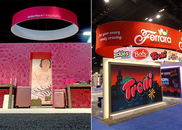 Examples of color design for trade show exhibits