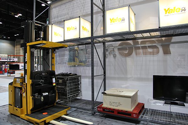 Yale's branded model warehouse at Promat 2013