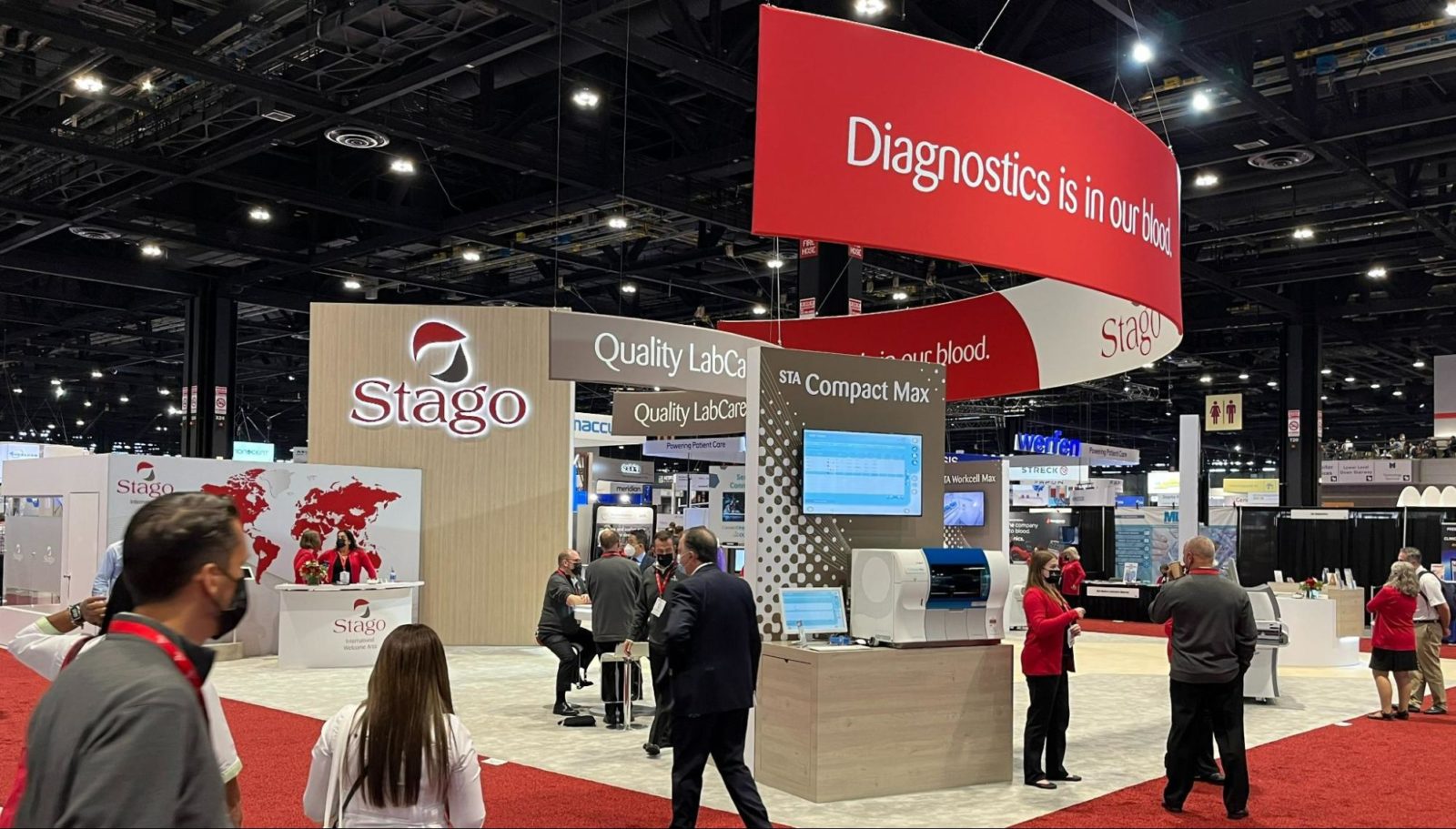 Stago's booth at the trade show