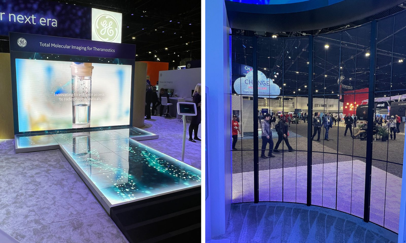 GE Healthcare's LED floor and transparent LED rooms