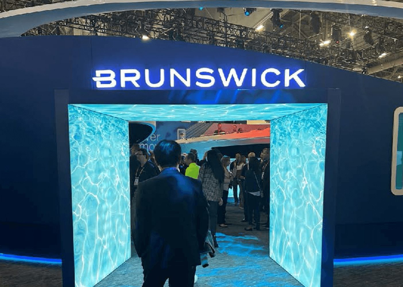 The entrance to the Brunswick exhibit at CES 2023