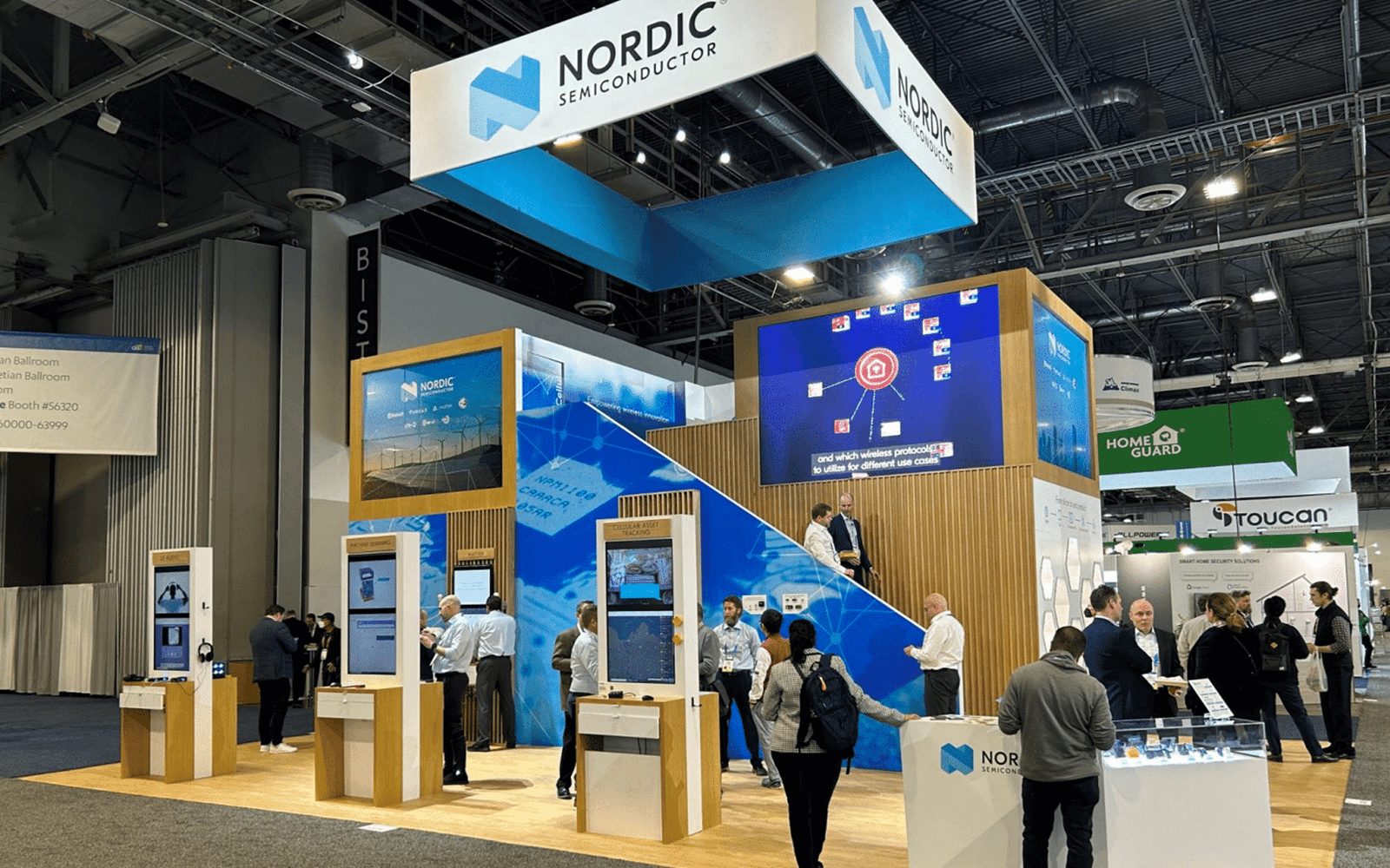 Nordic Semiconductor's two-level booth