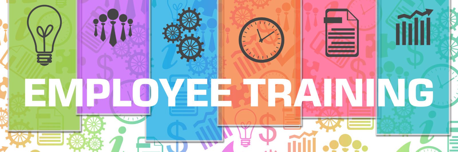 Employee Training Business Symbols Colorful Texture Stripes Trade Show Marketing