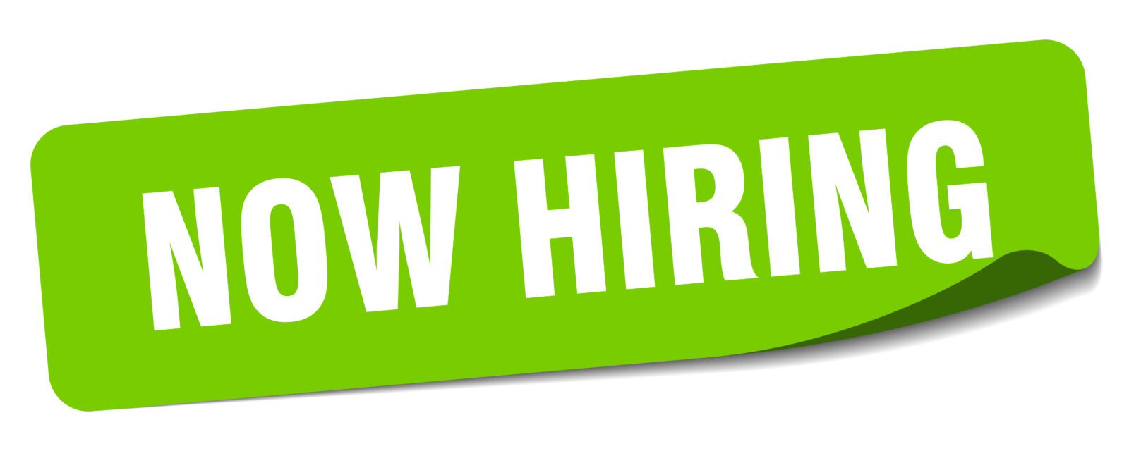 now hiring sticker. now hiring label Trade Show Marketing