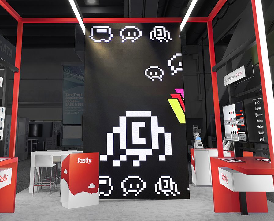 Rental Trade Show Exhibit featuring large LED Video Wall